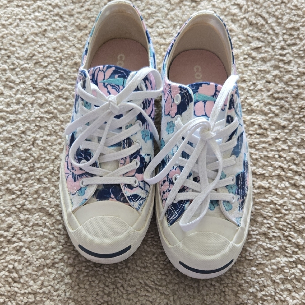 Colorful Floral Converse Sneakers